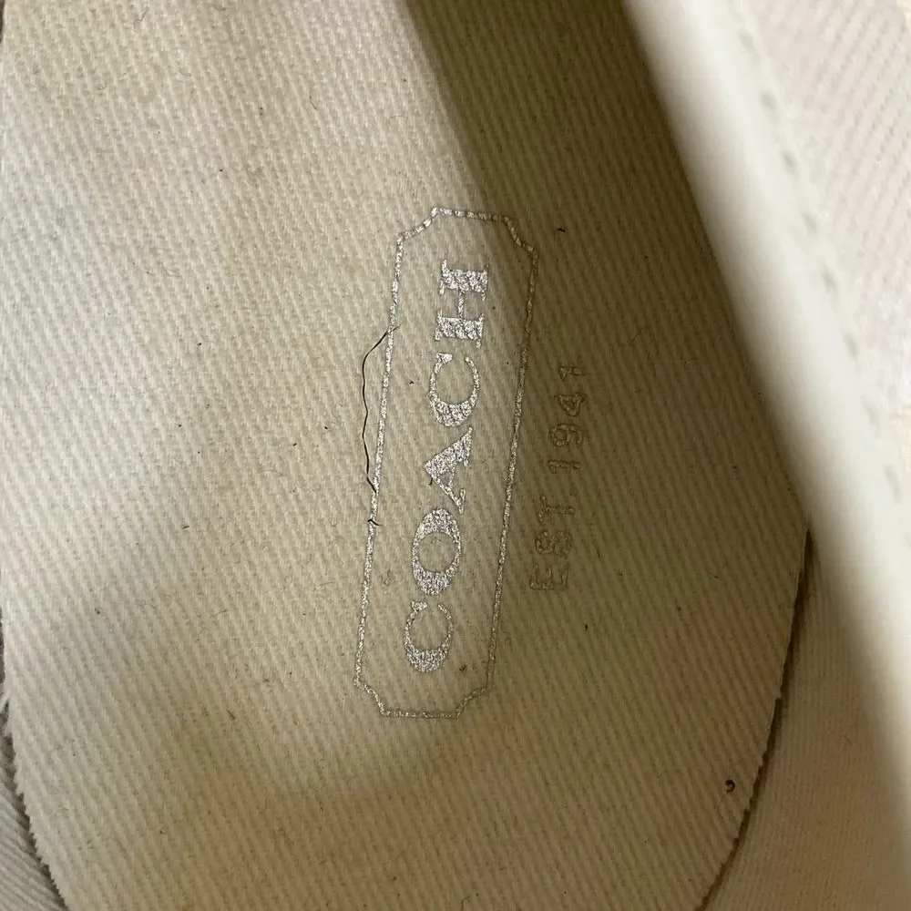 Coach Women’s Signature Dee Cream Lace-up Sneakers Shoes Size 8.5 - Picture 9 of 12